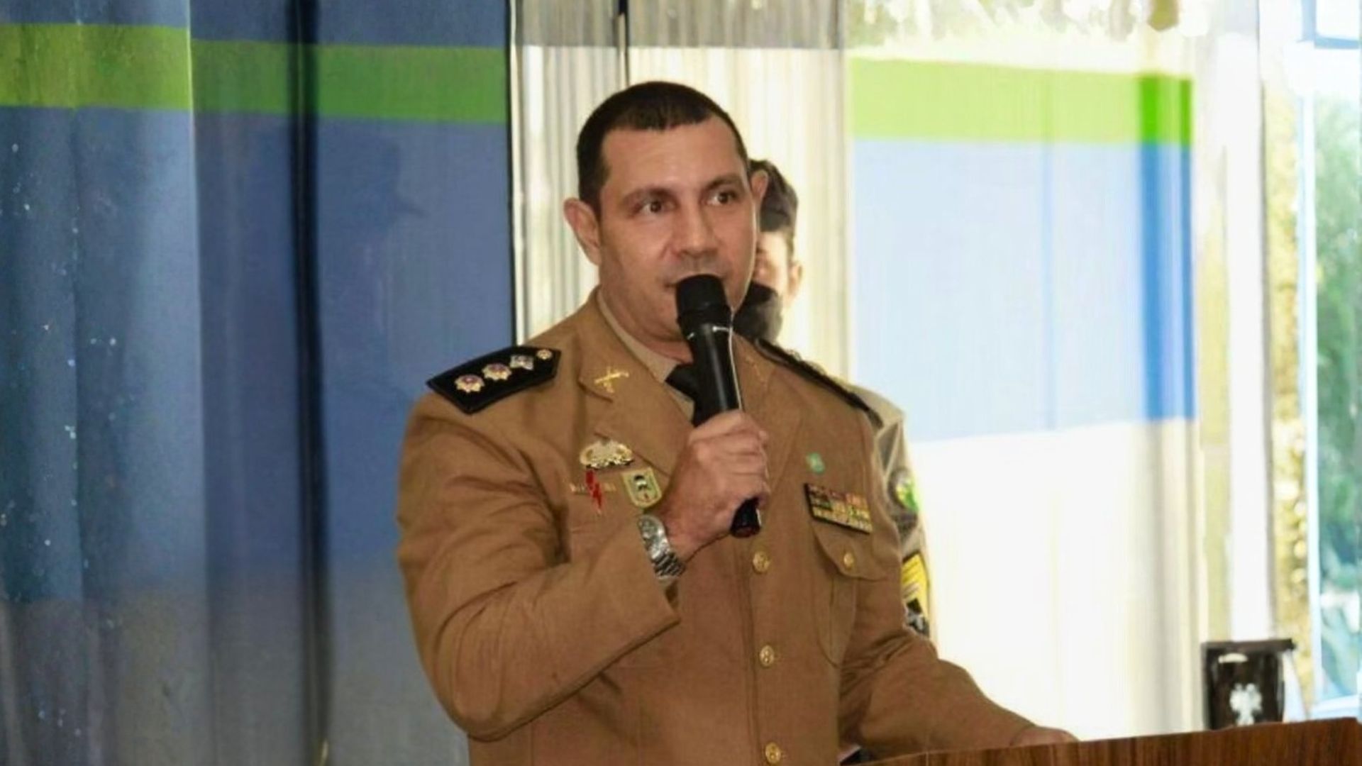 Coronel Felício, comandante do 17º CRPM, viralizou após cobrar presença da PM nas ruas de Águas Lindas. | Foto: Reprodução